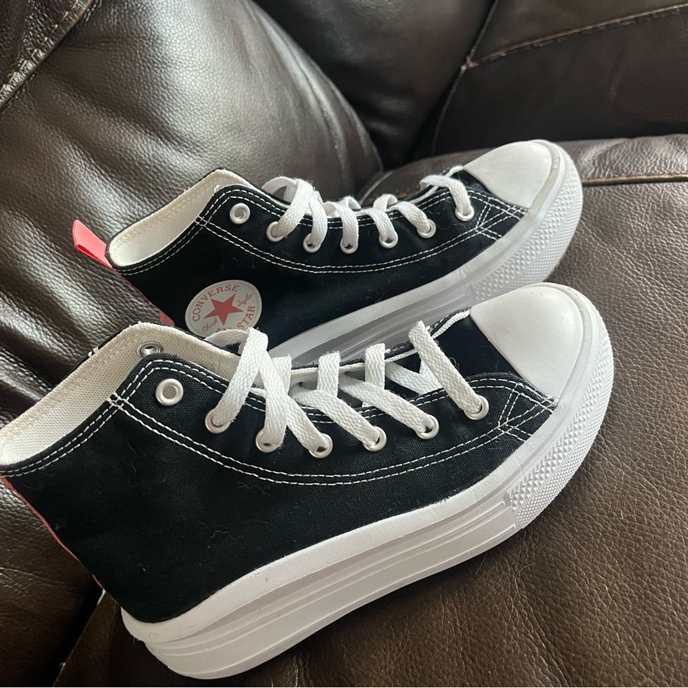 Black and White High-Top Converse Sneakers